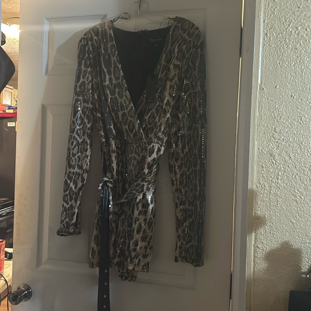 Leopard romper new never worn tags attached